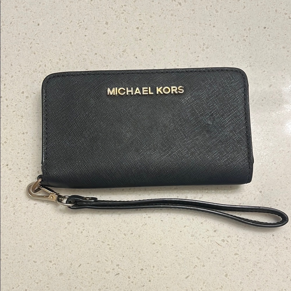 Michael Kors Black Wristlet Wallet